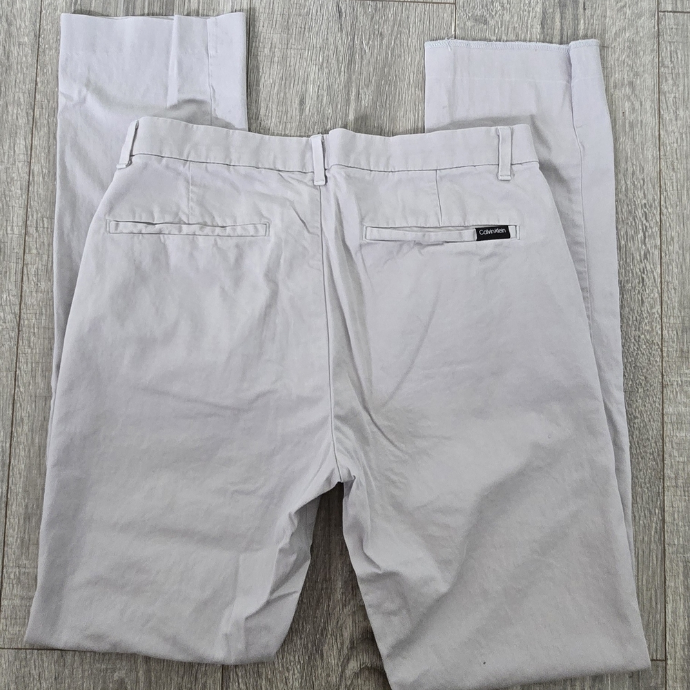 Calvin Klein Men's Light Gray Chinos - Picture 2 of 6